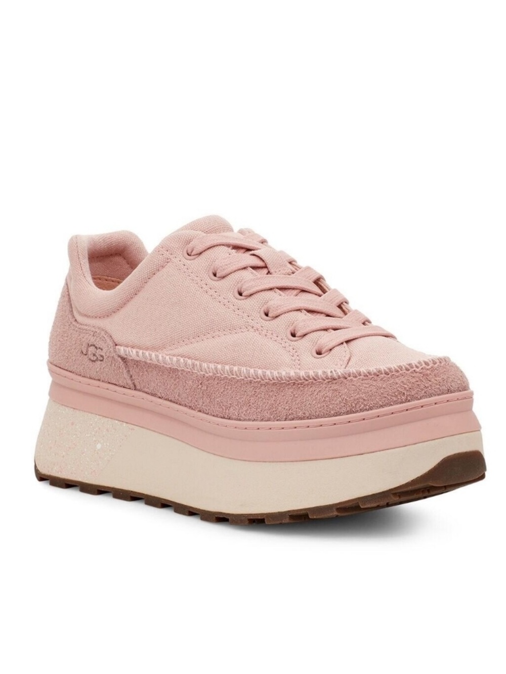 UGG Platform Marin Sneaker Quartz Canvas Suede Pink Summer fun Sneaker Shoes 7